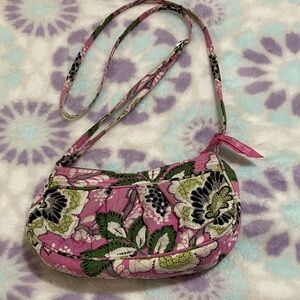 Vera Bradley Pink and Green Floral Crossbody Bag